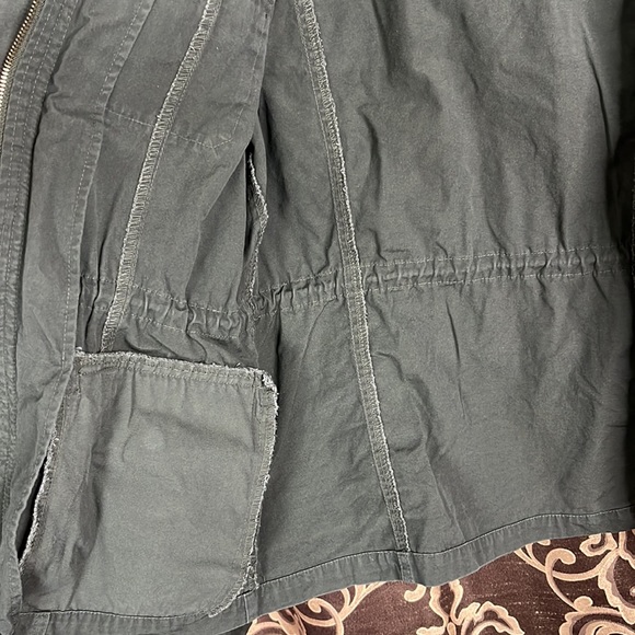 Chocolate Women’s Olive Green Utility Jacket with Hood - Picture 5 of 7